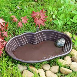 Piscina de banho para répteis, acessórios para anfíbios, grande com rampa, tigela de água para tartaruga, hamster, escorpião, leopardo - Image 1