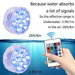 Luzes subaquáticas RGB com ventosas magnéticas, Iluminação do tanque de peixes, Planta crescer luzes, 10 LED, 16 cores - Image 6