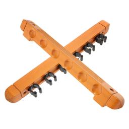 Suporte de parede para vara de bilhar, 2 peças, madeira sólida, rack de varas de piscina, 6 dicas, organizador de armazenamento, quartos, acessórios duráveis para vara de piscina - Image 3