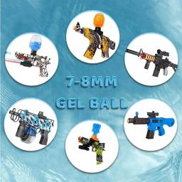 Bullets Toy Gun para crianças, gel Balls Blaster, brinquedo de munição, bolas de água, miçangas, 7-8mm, 50000Pcs, 5 pacotes - Image 4