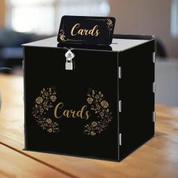 Acrílico Caixa De Cartões De Casamento, Elegante DIY Envelop Presente, Cartão Titular Do Dinheiro, Graduação Eventos Celebração, Festas De Aniversário - Image 6