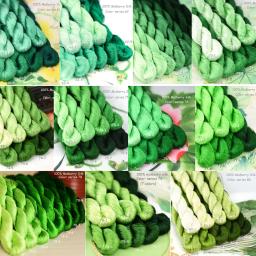 100% Sfiado Mulberry Silk Floss Natural Su Bordado Fios de Seda Verde Jade Cor 61 62 72 73 74 75 76 77 78 79 80 - Image 1