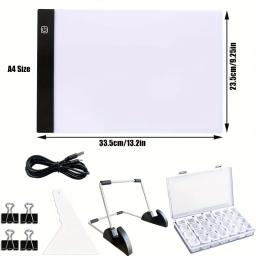A4 LED Light Pad Desenho Cópia Board, DIY Kits de Pintura Diamante, USB Powered Light Pad, Brilho Ajustável, Art Supplies, 1Pc - Image 5