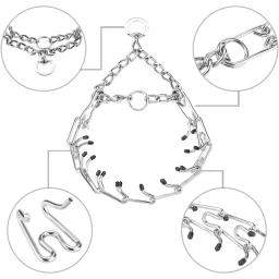 Suprimentos para animais de estimação dicas de borracha seguro ajustável destacável pino estrangulamento colar grande treinamento do cão estimulante corrente de treinamento do cão - Image 5