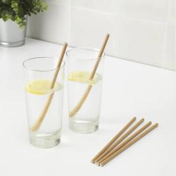 Longos canudos biodegradáveis Cocktail, Compostável, Adequado para Smoothies, Tumblers, Milkshake, Festa, 100 Pcs, 7,75" - Image 1