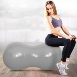 Bola de yoga à prova de explosão espessada material de pvc antiderrapante bola de amendoim anti-explosão com bomba inflável pilates bola de yoga - Image 1