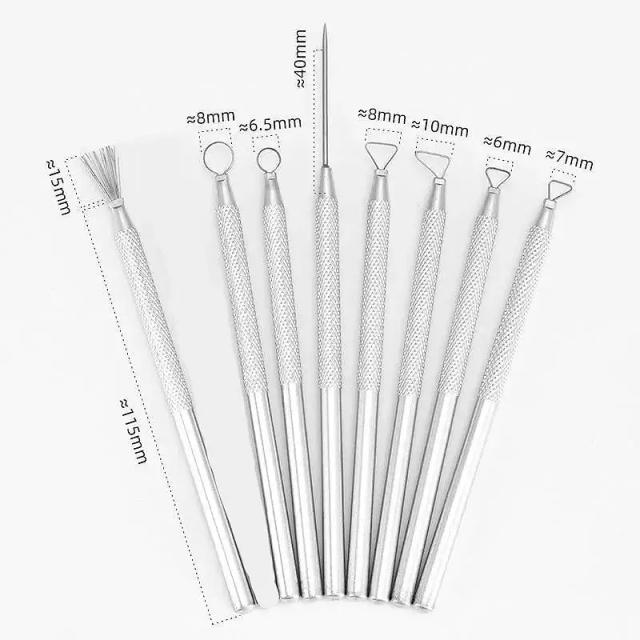 Kit Completo de Ferramentas de Escultura Cerâmica para Modelagem de Argila com Acessórios em Aço Inoxidável e Detalhamento de Texturas