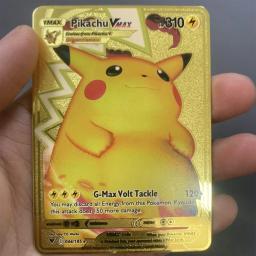 Pokémon Pikachu Game Collection Cards, DIY Golden Metal Card, Arceus, Charizard, Ferro, Vmax, Vstar, Mega Pokémon, Cartas, Presente Kids, Novo - Image 6