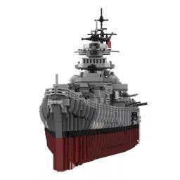 Militar Bismarck Navio de Guerra Building Blocks Set, DIY Bricks Display Model, coleção de presente do miúdo, MOC Bout - Image 3