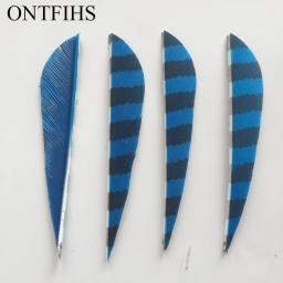 ONTFIHS-Listrado Turquia Pena para Flecha, Gota de Água Fletching, Tiro, Caça, Tiro com Arco, Acessórios DIY, 3 ", 50Pcs - Image 4