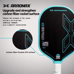 ARRONAX-USAPA Thermoformed Pickleball Paddle Racket, Qualidade Premium Borda, Material De Fibra De Carbono, Desempenho Popular, Nova Chegada - Image 5