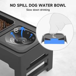 ELS-Tigelas elevadas para cães de estimação, tigela ajustável, alimentador lento, tigela de água para cães, sem derramamento para cães e animais - Image 4