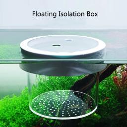 Acrílico flutuante peixe reprodução isolamento caixa aquário criador alimentador tanque de peixes incubação incubadora, acessório de incubação - Image 1