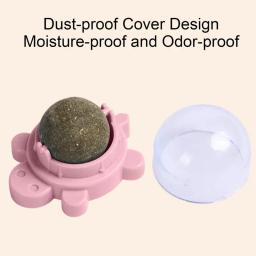 Catnip bola brinquedo de mordida de gato comestível brinquedo com capa para animais de estimação fornecimento de brinquedo de gato interno rotatable mastigar brinquedo lambendo para pés de mesa de gatinho - Image 3
