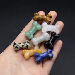Natural De Pedra Artesanato Do Osso Do Cão, Esculturas De Cristal, Cura Pedras Preciosas, Ornamento Da Jóia DIY, Decoração Home - Image 2