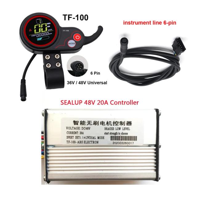 Controlador Motor Brushless TF-100 LCD 36V/48V 16A/20A para Kugoo M4