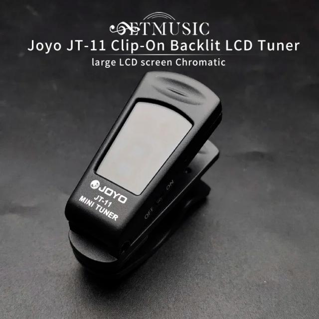 Afinador Digital Joyo JT-11 para Baixo, Guitarra, Ukulele e Violino com Display LCD e Clipes Ajustáveis