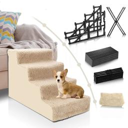 Gatos e cães subir escadas, cães ir para a cama, escadas plásticas convenientes, animais de estimação brincar com escadas, suprimentos para animais de estimação - Image 3