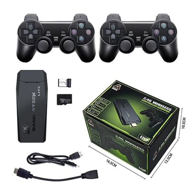Console de Videogame 4K 64GB Controle Duplo Sem Fio 20.000 Jogos Retrô