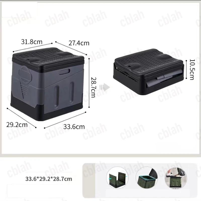 Vaso sanitário dobrável portátil para acampamento ao ar livre, penico para adultos, design de capa, assento para carro, piquenique, organizador e armazenamento - Image 1