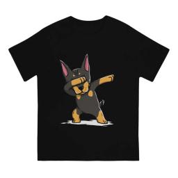 Camiseta de algodão de manga curta para homens, engraçado e engraçado, doberman, doberman, doberman, cão, doberman, doberman - Image 2