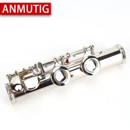 ANMUTIG-C Flauta chave, cuproníquel, prata niquelado, instrumento de concerto com E, fechar e abrir buracos, 16, 17 - Image 4