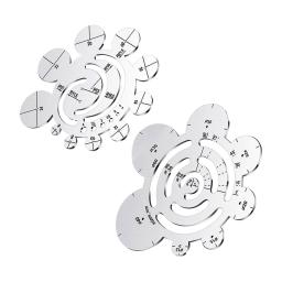 Círculo Estêncil para Artesanato, Desenho Réguas, Metal Cutting Template, DIY - Image 3