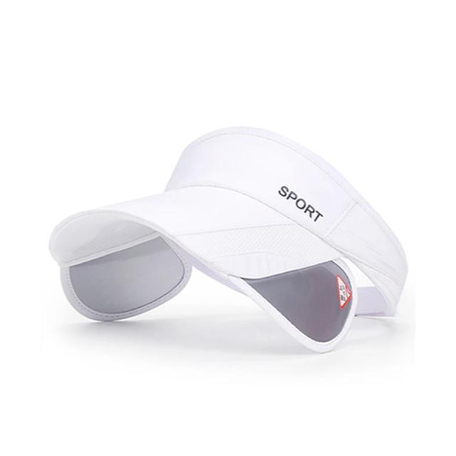 Chapéu Viseira Esportiva Proteção UV Ajustável para Tênis Golfe Corrida Ciclismo