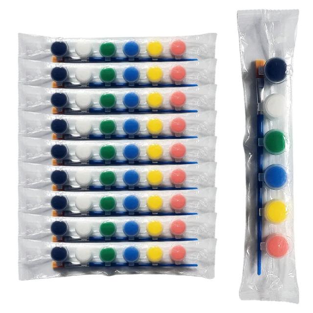 Conjunto de Tintas Acrílicas Impermeáveis para Arte e DIY - 6 Cores em Frascos de 2 ml