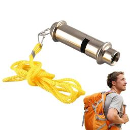 Apito alto ao ar livre com cordão para árbitro apito para salva-vidas sobrevivência esporte portátil treinadores apito assinatura - Image 1