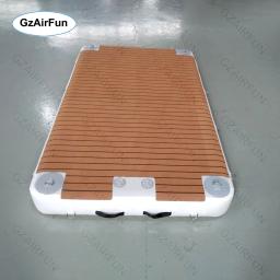 Mini plataforma flutuante inflável natação água ilha jet ski doca esteira DWF Material doca inflável - Image 4