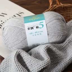 Fio acrílico para projeto artesanal, Macio, Pele-Friendly, Não-encolhimento, Fios de tricô, Atacado, 5Ply, 60% Algodão, 40%, 100g - Image 1