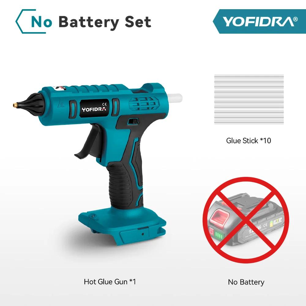 Pistola de cola elétrica sem fio, cola em bastão para artes, ferramenta de reparo doméstico DIY, bateria Makita 18V, 11mm, 100W - Image 1