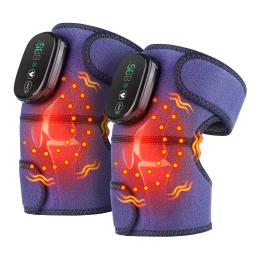 Massageador térmico de aquecimento do joelho e do cotovelo, 3 em 1, suporte de cinta recarregável, almofada de vibração, ombro - Image 1