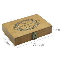 Caixa de madeira do vintage kit tesoura bordado diy artesanato suprimentos ferramentas kit costura antigo omplete ferramentas costura para costura artesanato - Image 5