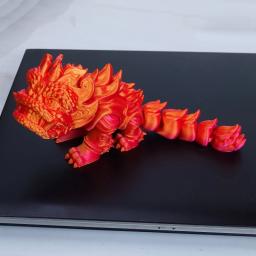 3D Impresso Lion Dance Articulado Articulado, Decoração Desktop, Ornamento Festival da Primavera Brinquedos, Casa e Escritório, 15cm - Image 3
