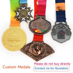 Medalhas de Medalha Personalizadas Ordem de Fabricação, Metal, Futebol, Futebol, Basquete, Voleibol, Dança, Corrida Esportiva, Finalizador - Image 3