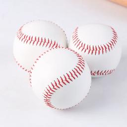Bola de beisebol artesanal para atletismo de grupo, 9 Polegada, treinamento do jogo, PVC, macio interno, espuma sólida, bola insuflável, 3pcs - Image 1