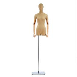 Feminino Costura Mão Manequim Suporte Do Corpo, Forma de Vestido Feminino, Jóias Clavicular Madeira, Mulheres Flexíveis, Cremalheira Ajustável, C044 - Image 2