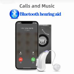 Aparelhos Auditivos Recarregáveis Digitais, Amplificador de Som De Tom Ajustável, Surdos Portátil Idosos, Controle Bluetooth, 30 Canais - Image 3