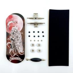 Conjunto de teclado profissional de 34mm, deck de madeira, eixo único, rodas cnc, mini skate completo de dedo - Image 1