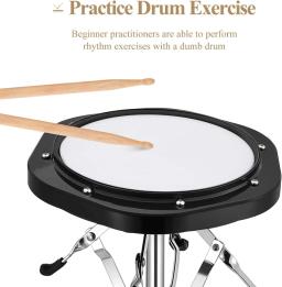 Glockenspiel Xilofone Bell Kit, Kit de percussão profissional para adultos, 8 Polegada Drum Practice Pad, 32 Nota - Image 5