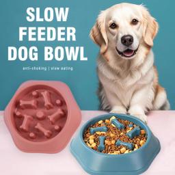 Tigela de alimentação lenta antiengocante para cães, tigelas de alimentação lenta, pet antiderrapante, coma pratos, puzzle tigelas para cães pequenos e médios - Image 3