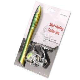Caneta vara de pesca carretel conjunto combo premium mini bolso dobrável pólo de pesca kit telescópica vara de pesca fiação carretel kit - Image 3