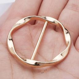 Liga Redonda Metal Círculo Cachecol Clipe, Clipes Anel, Fivela de Fecho, Decoração para Mulheres, Lenço, Xale, Roupas, Moda - Image 4