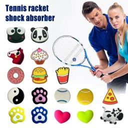 Silicone vibração amortecedor para raquete de tênis, colorido, anti-vibração, acessórios esportivos, 3pcs - Image 1