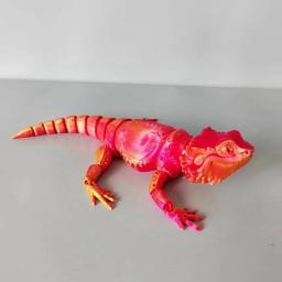 Estatueta camaleão articulada, 3D modelo impresso para brinquedos pequenos das crianças e coleção Hobbyist, cor gradiente - Image 3