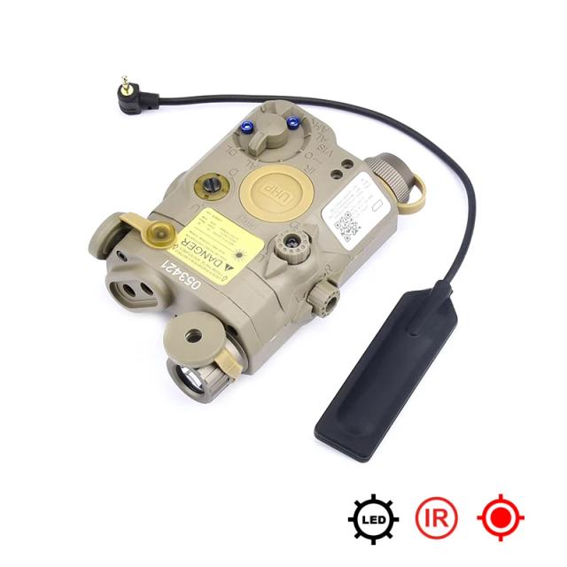 Mira Laser Tática Wadsn PEQ-15 com LED e Infravermelho para Airsoft e Acessórios Picatinny AR15 e HK416