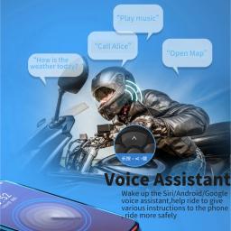Fone de ouvido Bluetooth sem fio com botão remoto, capacete, motocicleta, bicicleta, guidão, controlador de mídia, controle do volante do carro, 5,3 - Image 5