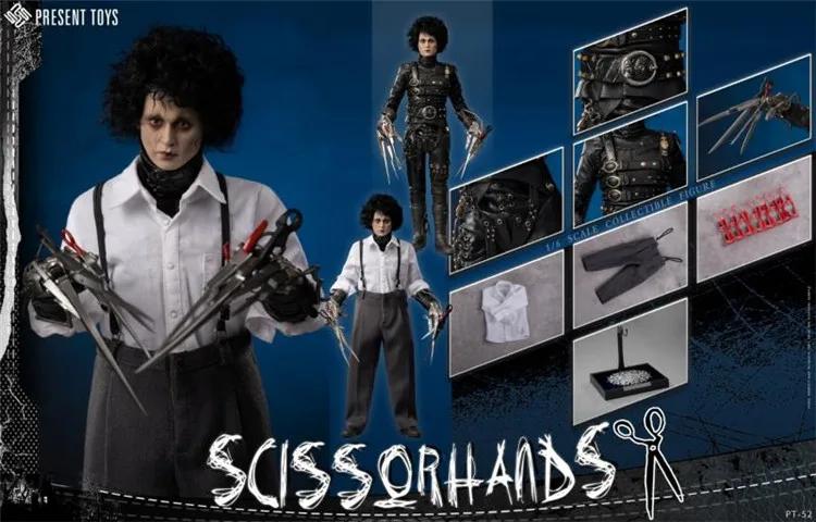 Conjunto Completo De Personagens De Filmes Clássicos, Mãos De Tesoura, Edward, Johnny Depp, Action Figure Model, Brinquedos Pré-Venda, PT-sp52, 1:6, 12" - Image 1